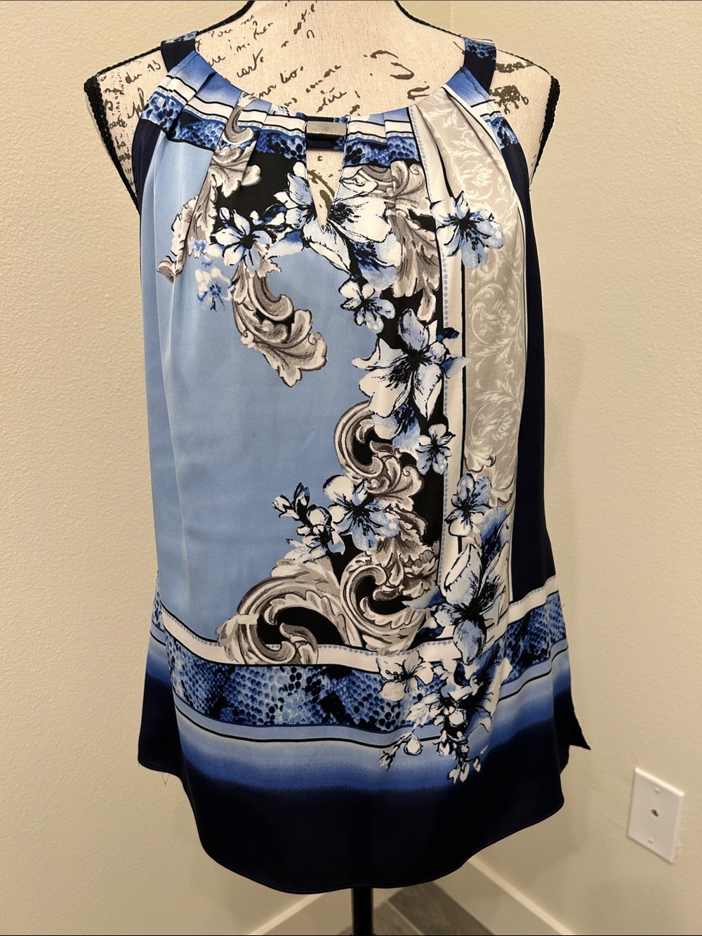 WHBM Blue Floral  Camisole Top